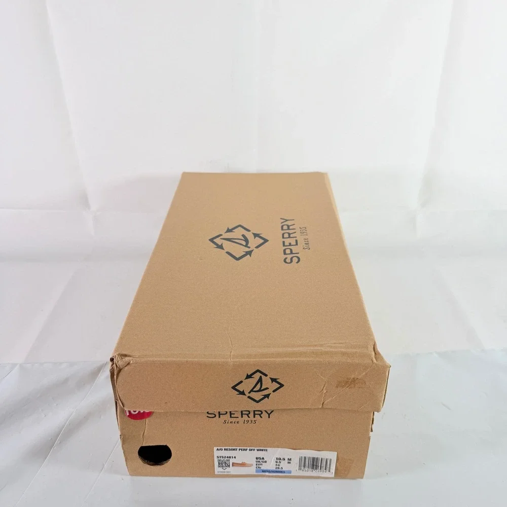 Sperry A/O Resort Perf Off White Men's Boat Shoes Size 10.5 M STS24814